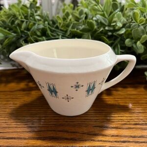 Vintage Salem North Blue‎ Star Burst  Creamer Mid Century Mount Clemens